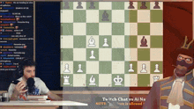 a man is playing a game of chess on a computer screen