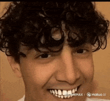 a close up of a man 's face with the words hailuo ai on the bottom right