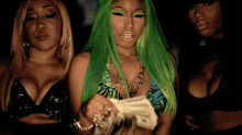 Nicki Minaj Money GIF - Nicki Minaj Money Green Hair GIFs
