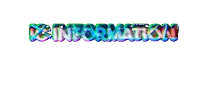 the word information is written in a colorful font on a white background