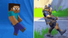 Funny Fortnite Minecraft GIF - Funny Fortnite Minecraft Thanos GIFs