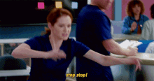 Greys Anatomy April Kepner GIF - Greys Anatomy April Kepner Stop Stop GIFs
