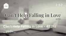 cant help falling in love