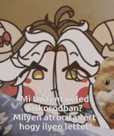 a cartoon of a man and a cat with the words mi tortent veled kiskorodban written on the bottom