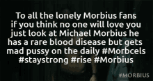 Morbius Lonely GIF - Morbius Lonely Stay Strong GIFs