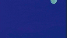 a cartoon character is standing in front of a globe and the moon .