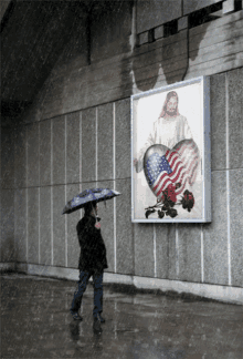God Bless Star Spangled Banner Rain GIF