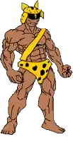 a pixel art drawing of a man wearing a yellow helmet and sunglasses