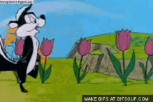 Pepe Le Pew Dead Flowers GIF - Pepe Le Pew Dead Flowers Smelly GIFs