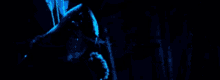 a person is holding a bow and arrow in a dark room .