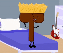 a cartoon character with a crown on their head