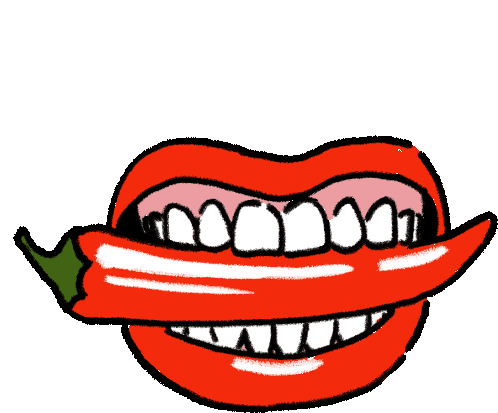 Chilli Mouth Sticker - Chilli Mouth Lips Stickers