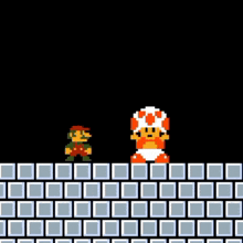Super Mario Bros Mario Kills Toad GIF