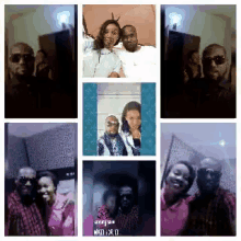 a collage of photos of a man and a woman with the words " waiting for it " on the bottom