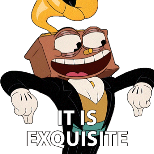 It Is Exquisite Ludwig Sticker - It Is Exquisite Ludwig The Cuphead Show Stickers