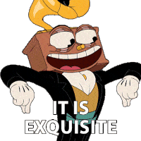 It Is Exquisite Ludwig Sticker - It Is Exquisite Ludwig The Cuphead Show Stickers