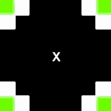a black and white checkered pattern with a white x in the middle