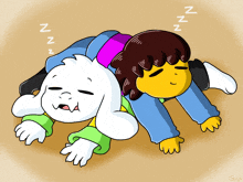 Sleeping Together Zzz Sleep GIF - Sleeping Together Zzz Sleep Lying On Stomach GIFs