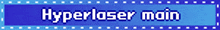 a blue sign that says " hyperloser main " on it