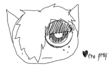 a black and white drawing of a person 's face with the word vero gray below it