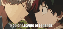 deku league of legends kissing