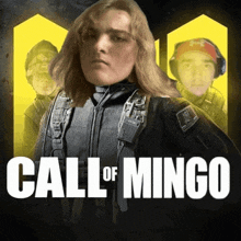 a poster for call of mingo with a man in a military uniform