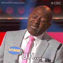 Uh Family Feud Canada GIF - Uh Family Feud Canada Thinking GIFs