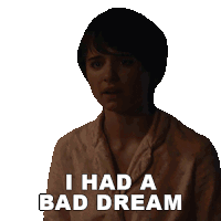 a sticker that says i had a bad dream on it