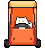 a cat is sitting in the driver 's seat of a red bus .