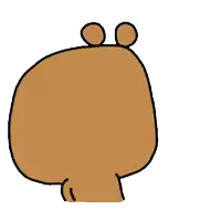 a cartoon drawing of a bear with a lightning bolt above it