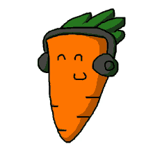 Animated Carrot GIF - Animated Carrot Headphones GIFs