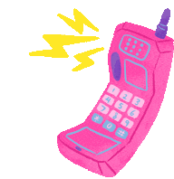 Pink Phone Sticker - Pink Phone Ringing - Discover & Share GIFs