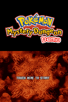 a pokemon mystery dungeon demo screen shows a circle with hands on it