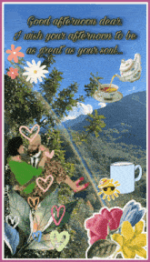 a greeting card that says good afternoon dear