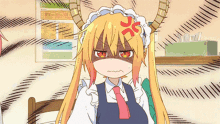 miss kobayashi dragon maid tooru anger irritated