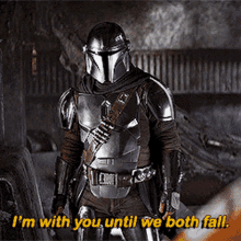 The Mandalorian Im With You Until We Both Fall GIF - The Mandalorian Im With You Until We Both Fall Im With You GIFs