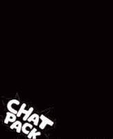 a cartoon character wearing a mask and a crown with the words chat pack written below it
