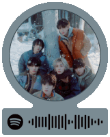 a spotify code with a picture of a group of boys