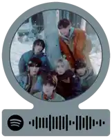 a spotify code with a picture of a group of boys
