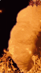 a picture of a fire with a black background