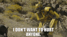 Bumblebee I Dont Want To Hurt Anyone GIF - Bumblebee I Dont Want To Hurt Anyone Transformers GIFs