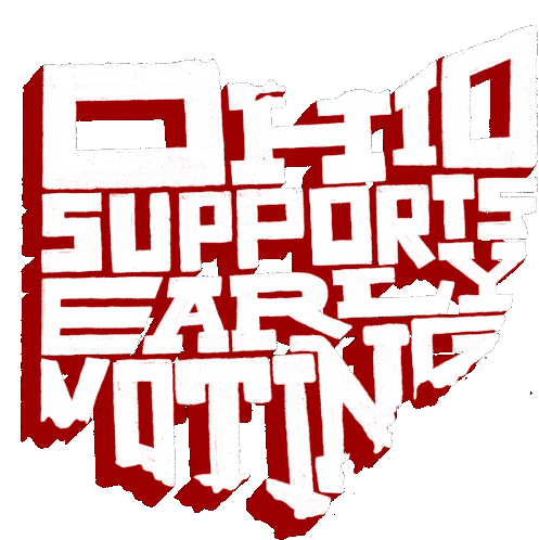 Ohio Supports Early Voting Voting Sticker - Ohio Supports Early Voting Early Voting Voting Stickers