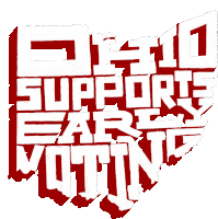 Ohio Supports Early Voting Voting Sticker - Ohio Supports Early Voting Early Voting Voting Stickers