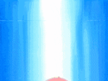 a blue background with a white light coming out of the top
