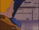a cartoon of a man saying " no ... it 's not possible "