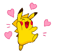Pikachu Jump Sticker - Pikachu Jump Heart Stickers