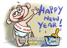 Baby New Year Happy New Year GIF - Baby New Year Happy New Year Wave GIFs