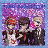 a group of anime characters standing next to each other with the words team mamasita at the top