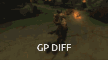 a video game character with the words gp diff on the bottom right