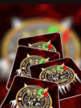 a stack of cards that say one love commune on them